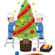クリスマスツリー設置